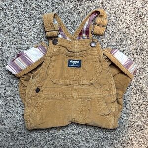 OshKosh B'gosh Tan Corduroy Overalls | Size 18M